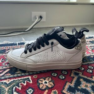 P448 White and Black Sneakers